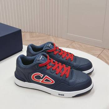 DIOR AND STONE ISLAND B57 Low-Top Sneakers in Smooth Calfskin Dark Blue 2024 0905 (KL-240905017)