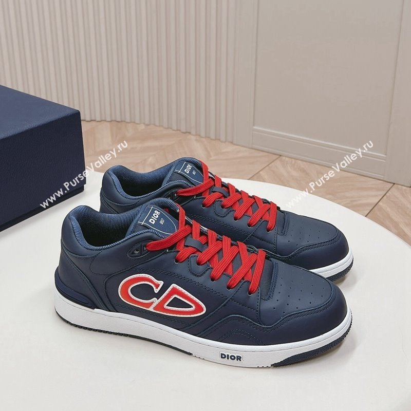 DIOR AND STONE ISLAND B57 Low-Top Sneakers in Smooth Calfskin Dark Blue 2024 0905 (KL-240905017)