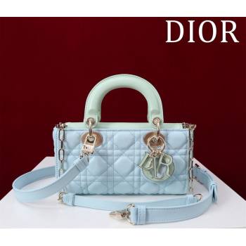 Dior Small Lady D-Joy Bag in Two-Tone Cannage Lambskin Blue/Geen 2024 M0541 (XXG-240923070)