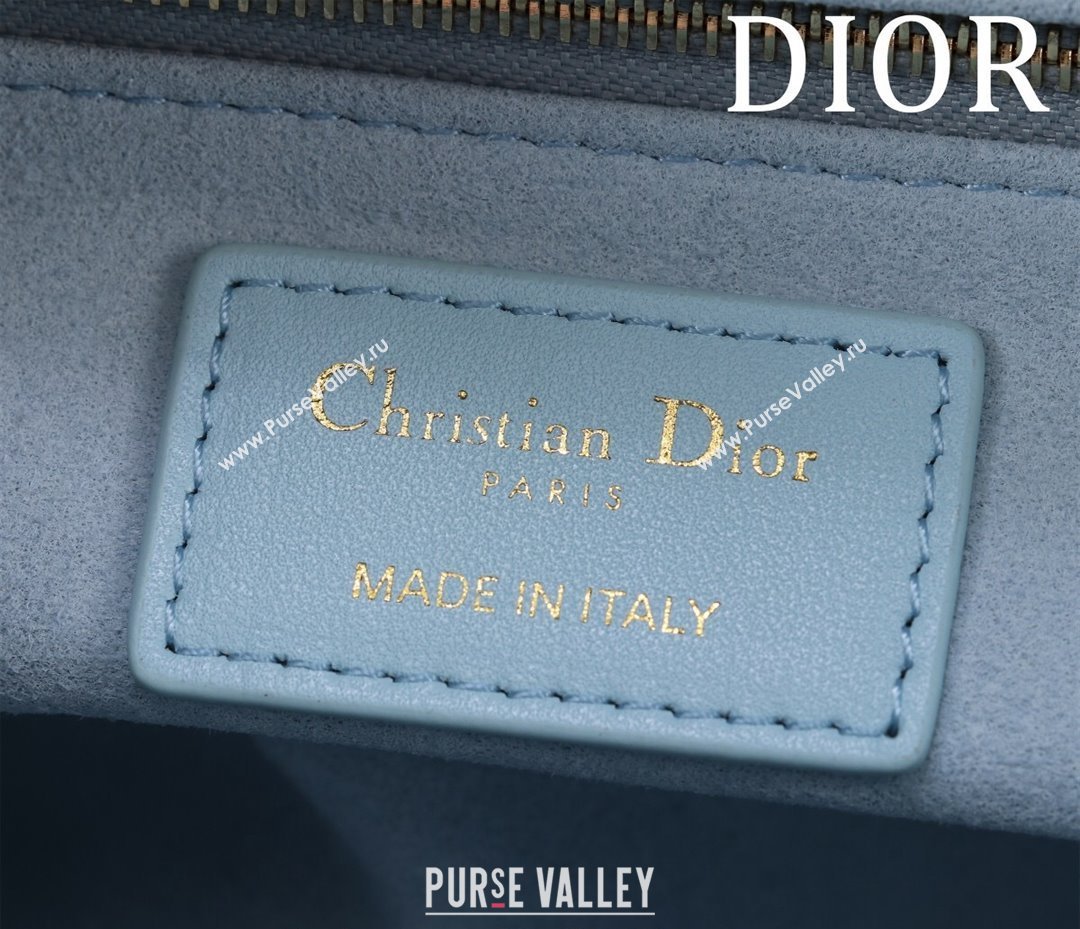 Dior Medium Lady Bag in Two-Tone Cannage Lambskin Blue/Green 2024 M0565 (XXG-240923082)