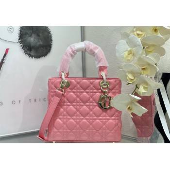 Dior Medium Classic Lady Bag in Cannage Lambskin Pink 2024 M0565 0923 (XXG-240923085)