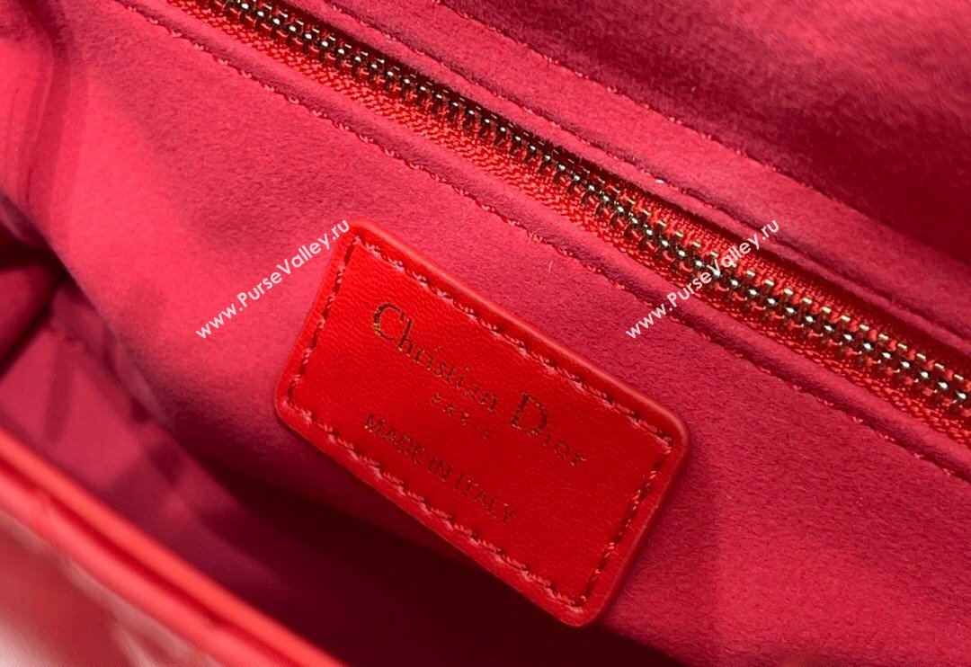 Dior Small Lady My ABCDior Bag in Cannage Lambskin Red 2024 M0538 (XXG-240923086)