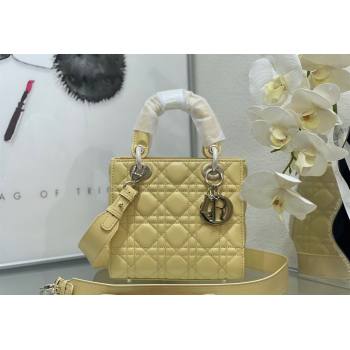 Dior Small Lady My ABCDior Bag in Cannage Lambskin Yellow 2024 M0538 0923 (XXG-240923087)