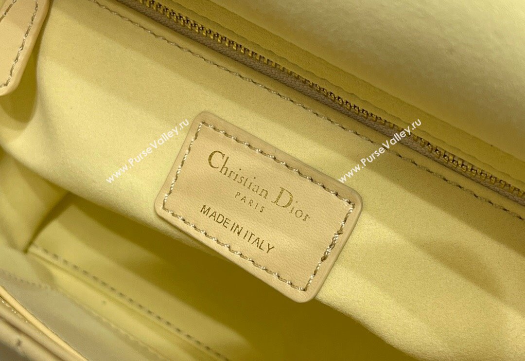 Dior Small Lady My ABCDior Bag in Cannage Lambskin Yellow 2024 M0538 0923 (XXG-240923087)