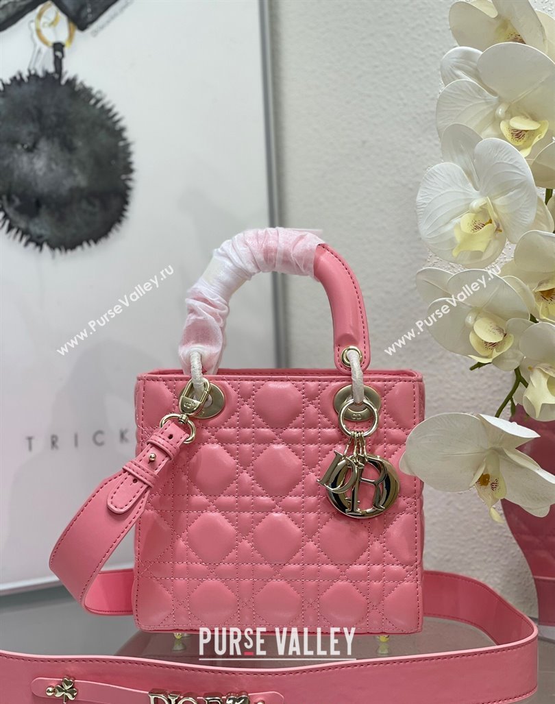 Dior Small Lady My ABCDior Bag in Cannage Lambskin Pink 2024 M0538 0923 (XXG-240923089)