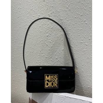 Dior Miss Dior Flap Bag in Patent Calfskin Black 2024 DR2610 (XXG-240923095)