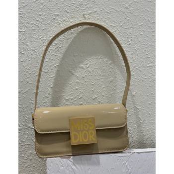 Dior Miss Dior Flap Bag in Patent Calfskin Beige 2024 DR2610 (XXG-240923096)