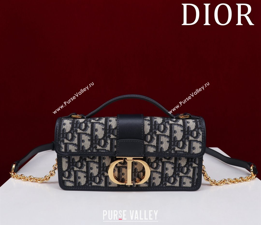 Dior Miss Montaigne Mini Bag in Blue Dior Oblique Jacquard 2024 (XXG-240923065)