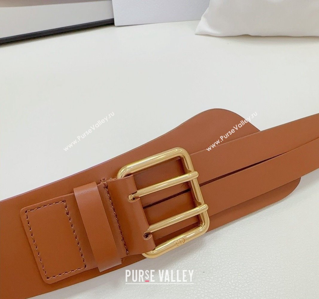 Dior Nolita Waist Belt in Brown Smooth Calfskin, 8cm 2024 (BF-240923103)