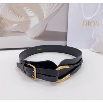 Dior Nolita Waist Belt in Black Smooth Calfskin, 8cm 2024 (BF-240923104)