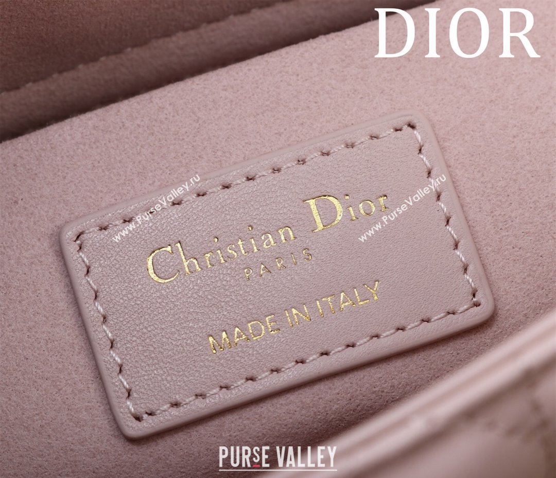 Dior Small Lady D-Joy Bag in Two-Tone Cannage Lambskin Pink/Green 2024 M0541 (XXG-240923068)