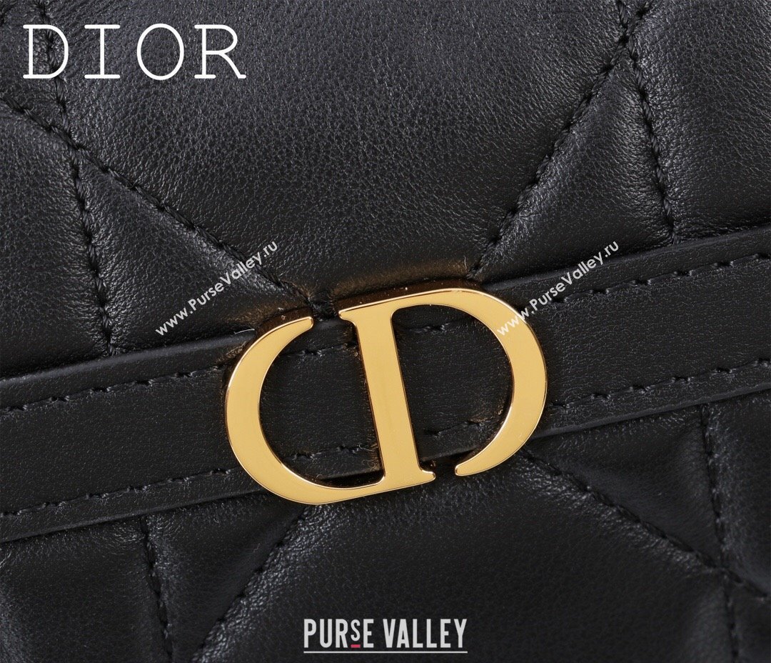 Dior 30 Montaigne Mini Hobo Shoulder Bag in Black Cannage Lambskin 2024 DR2381 (BF-240923099)