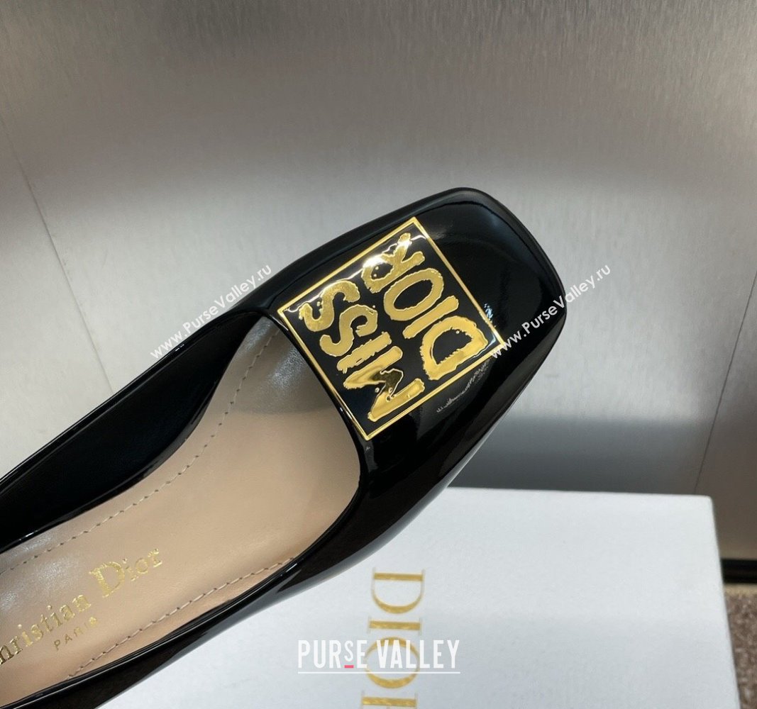 Dior Miss Dior Pump 3.5cm in Patent Calfskin Black 2024 0930 (MD-240930002)