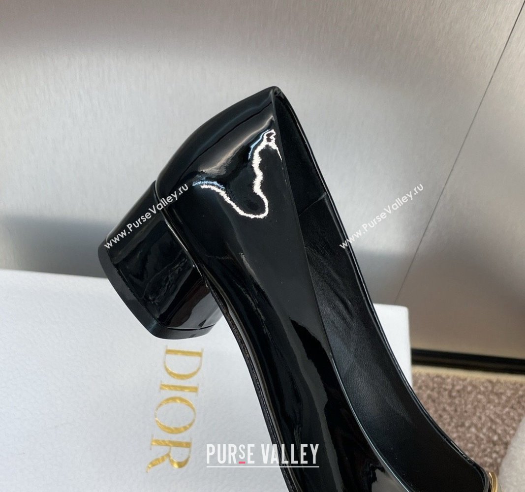 Dior Miss Dior Pump 3.5cm in Patent Calfskin Black 2024 0930 (MD-240930002)