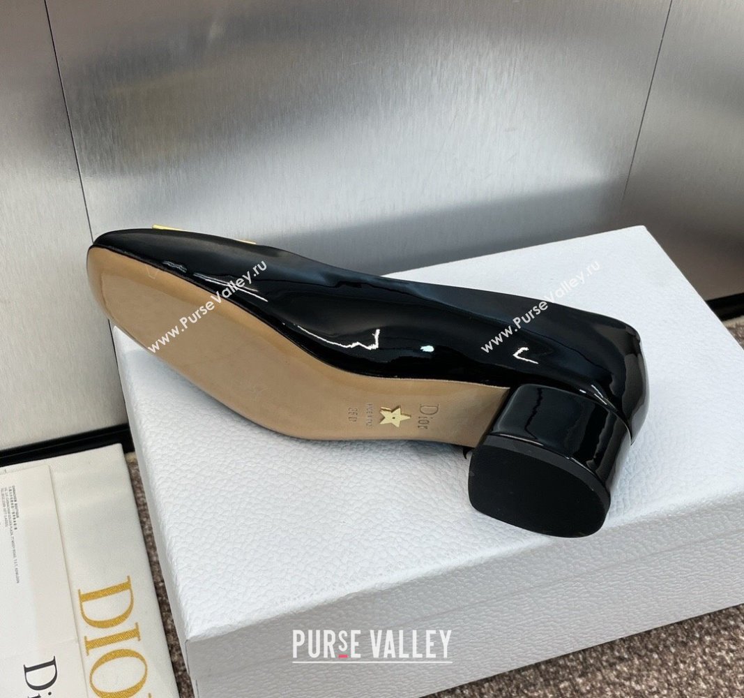 Dior Miss Dior Pump 3.5cm in Patent Calfskin Black 2024 0930 (MD-240930002)