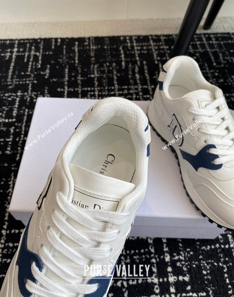 Dior Cest Dior Sneakers in Calfskin White/Blue 2024 0930 (SS-240930040)