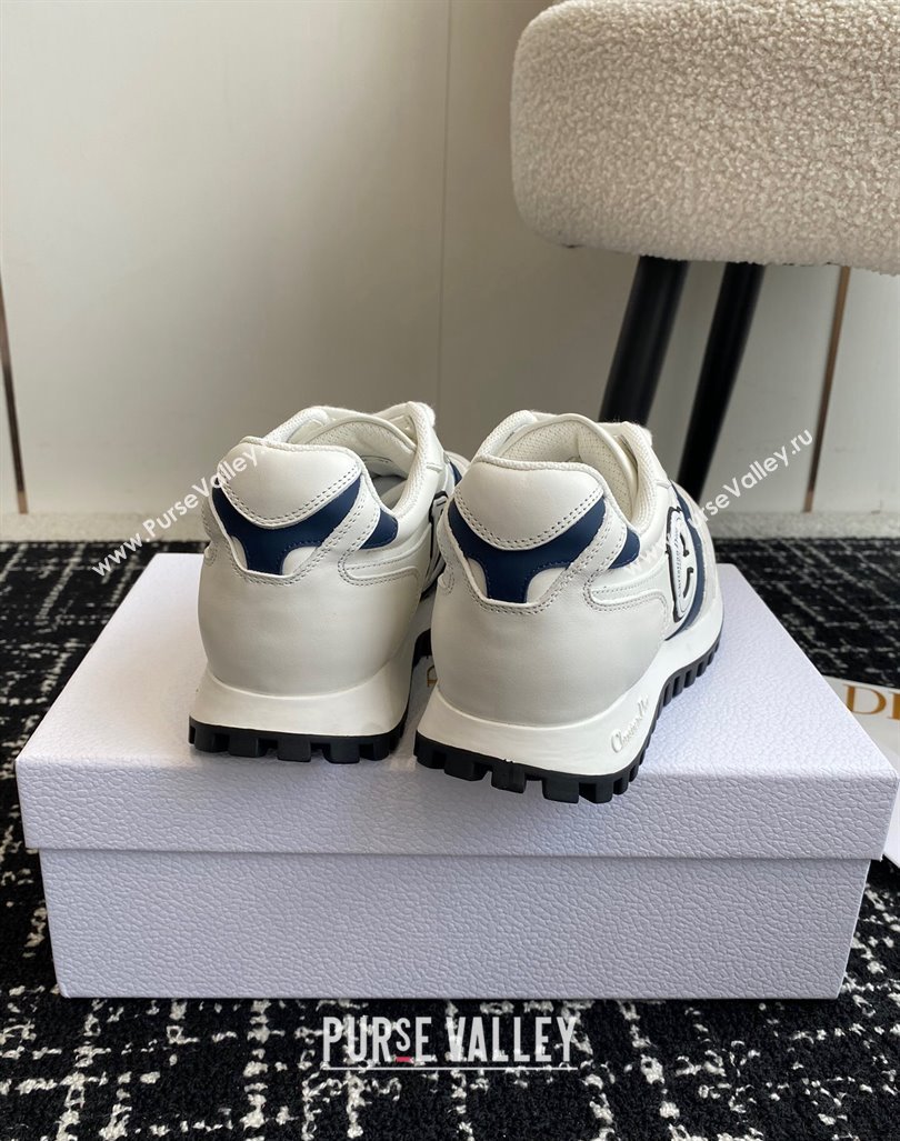 Dior Cest Dior Sneakers in Calfskin White/Blue 2024 0930 (SS-240930040)