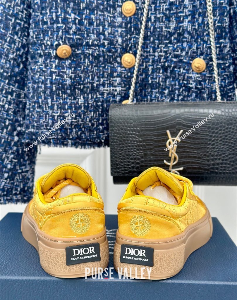 Dior DIOR AND STONE ISLAND Low-top Sneakers in Oblique Satin Yellow 2024 (MD-240930053)