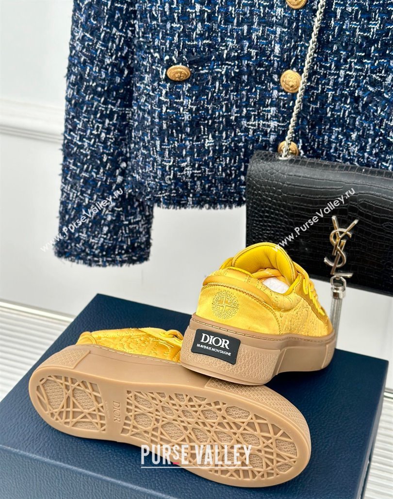 Dior DIOR AND STONE ISLAND Low-top Sneakers in Oblique Satin Yellow 2024 (MD-240930053)