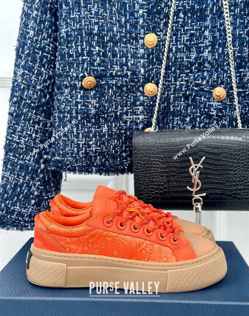 Dior DIOR AND STONE ISLAND Low-top Sneakers in Oblique Satin Orange 2024 (MD-240930054)