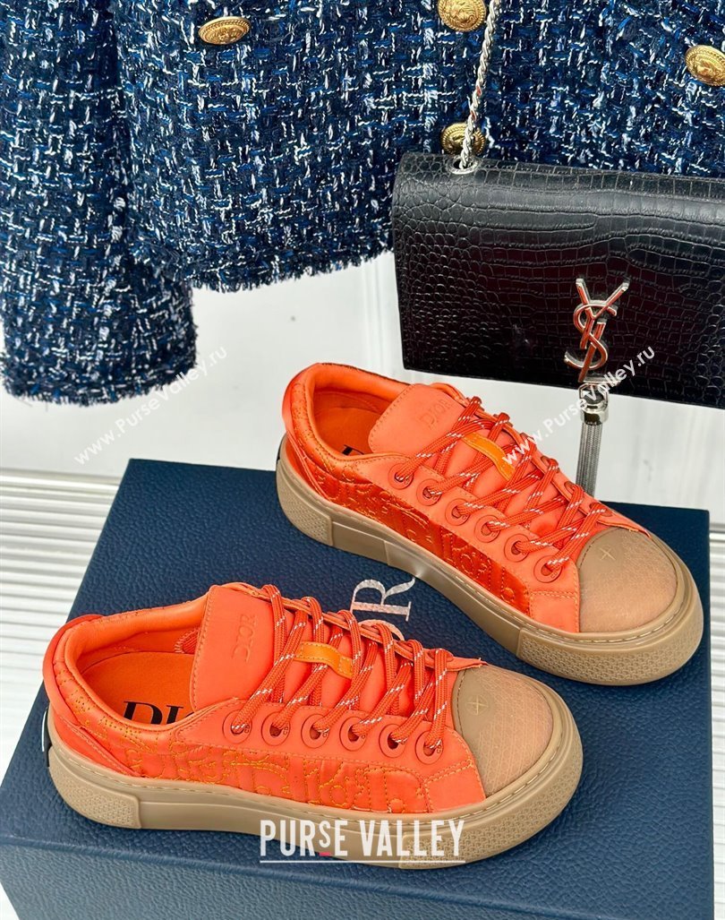 Dior DIOR AND STONE ISLAND Low-top Sneakers in Oblique Satin Orange 2024 (MD-240930054)