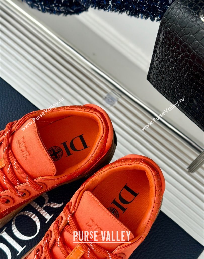 Dior DIOR AND STONE ISLAND Low-top Sneakers in Oblique Satin Orange 2024 (MD-240930054)