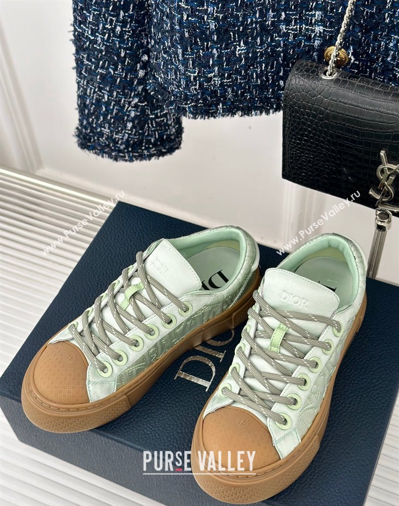 Dior DIOR AND STONE ISLAND Low-top Sneakers in Oblique Satin Green 2024 (MD-240930055)