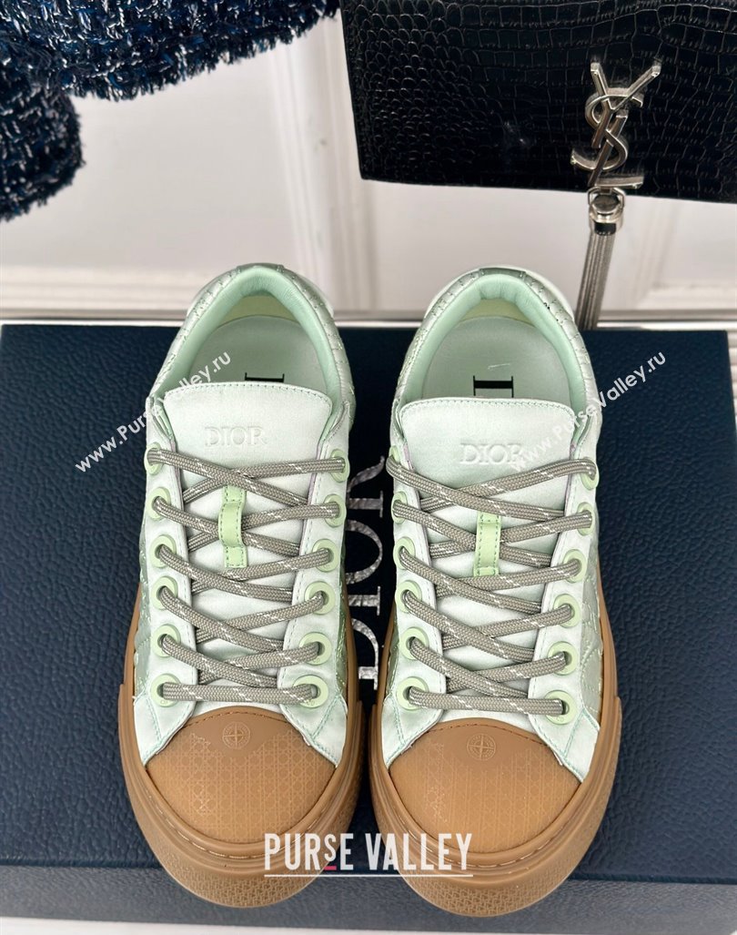 Dior DIOR AND STONE ISLAND Low-top Sneakers in Oblique Satin Green 2024 (MD-240930055)