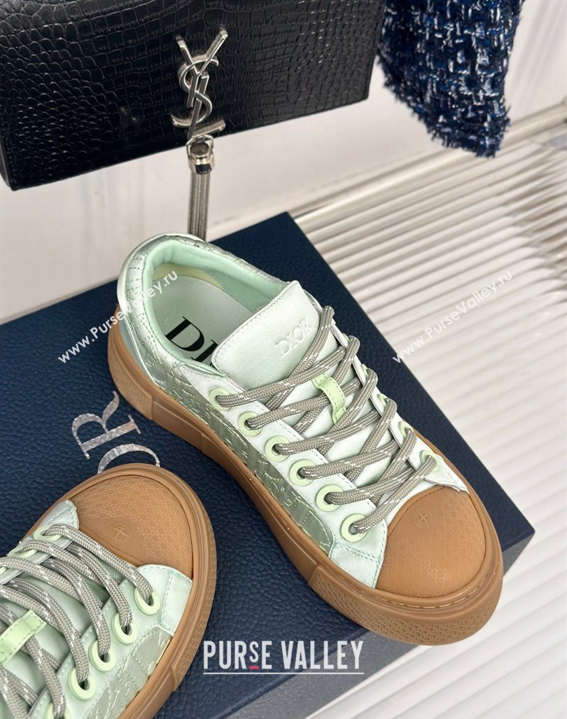 Dior DIOR AND STONE ISLAND Low-top Sneakers in Oblique Satin Green 2024 (MD-240930055)