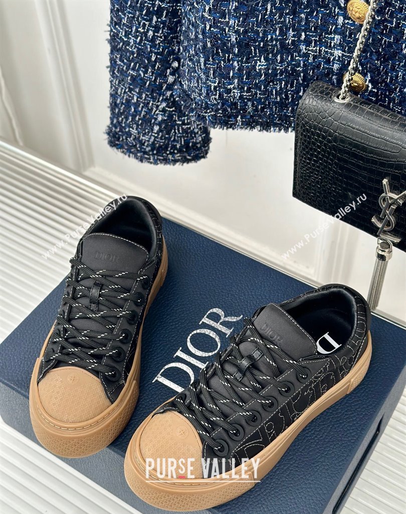 Dior DIOR AND STONE ISLAND Low-top Sneakers in Oblique Satin Black 2024 (MD-240930056)