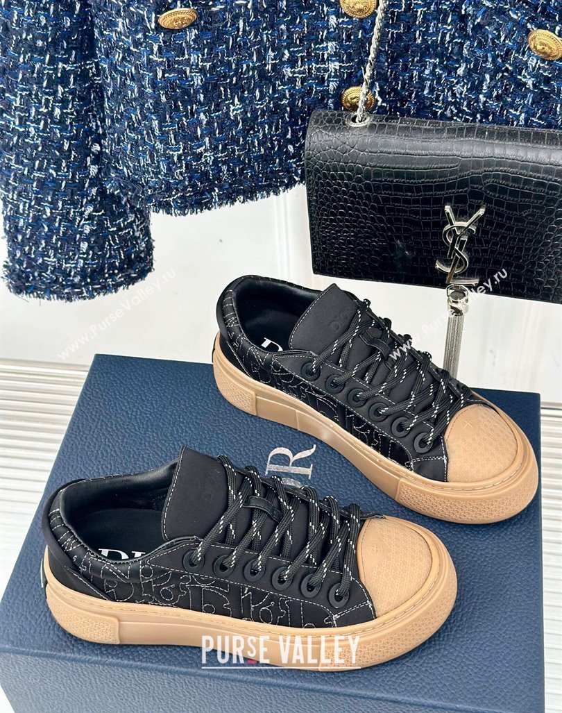 Dior DIOR AND STONE ISLAND Low-top Sneakers in Oblique Satin Black 2024 (MD-240930056)