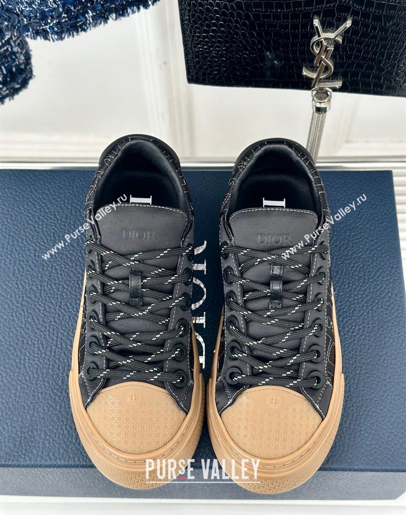 Dior DIOR AND STONE ISLAND Low-top Sneakers in Oblique Satin Black 2024 (MD-240930056)