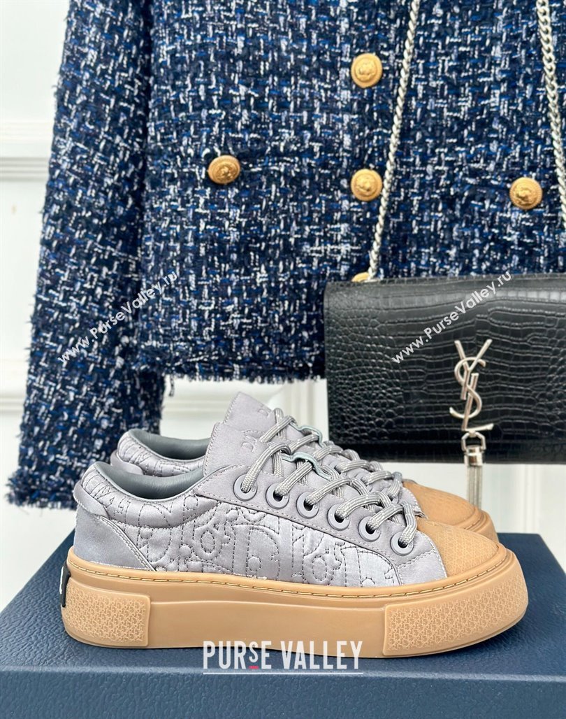 Dior DIOR AND STONE ISLAND Low-top Sneakers in Oblique Satin Light Grey 2024 (MD-240930057)