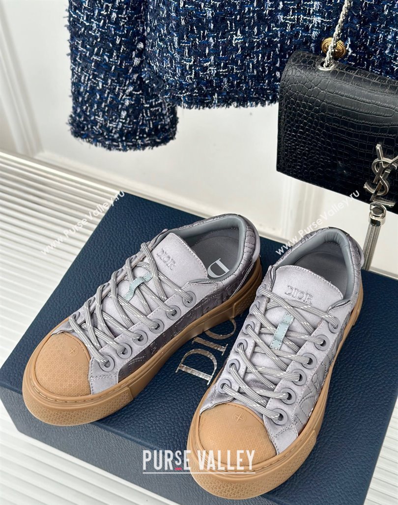 Dior DIOR AND STONE ISLAND Low-top Sneakers in Oblique Satin Light Grey 2024 (MD-240930057)