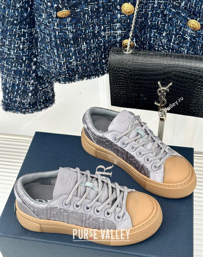 Dior DIOR AND STONE ISLAND Low-top Sneakers in Oblique Satin Light Grey 2024 (MD-240930057)