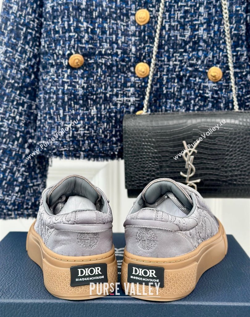 Dior DIOR AND STONE ISLAND Low-top Sneakers in Oblique Satin Light Grey 2024 (MD-240930057)