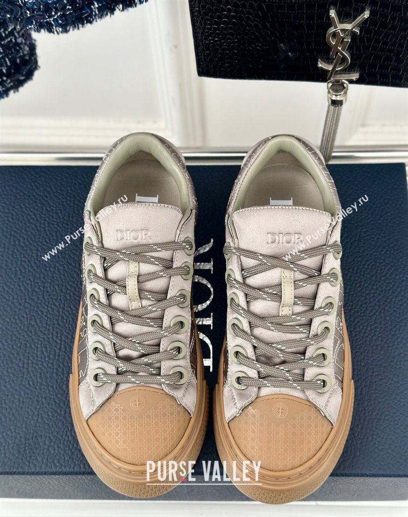 Dior DIOR AND STONE ISLAND Low-top Sneakers in Oblique Satin Dusty Beige 2024 (MD-240930058)