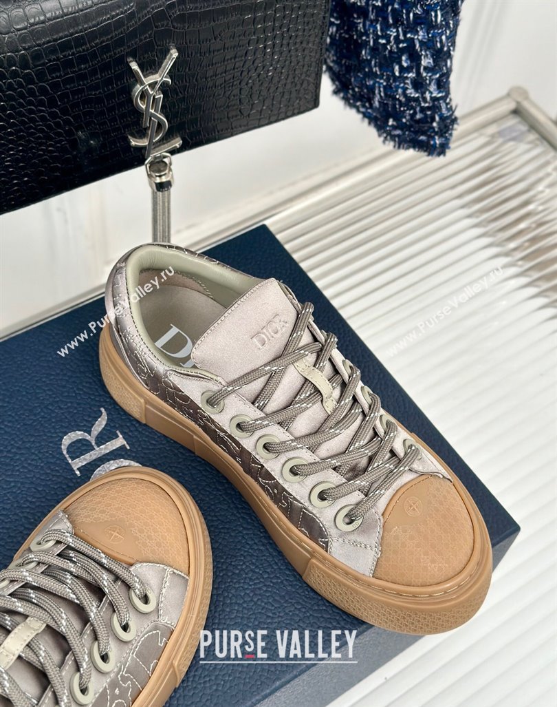 Dior DIOR AND STONE ISLAND Low-top Sneakers in Oblique Satin Dusty Beige 2024 (MD-240930058)