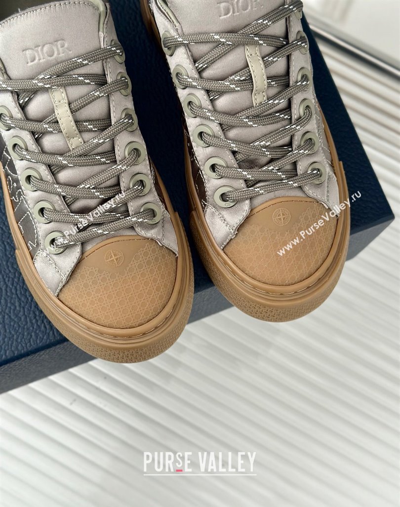 Dior DIOR AND STONE ISLAND Low-top Sneakers in Oblique Satin Dusty Beige 2024 (MD-240930058)