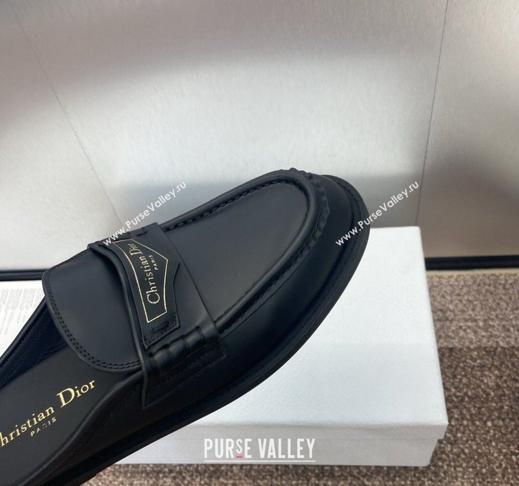 Dior Boy Flat Mules in Calfskin Leather Black 2024 (JC-240930015)