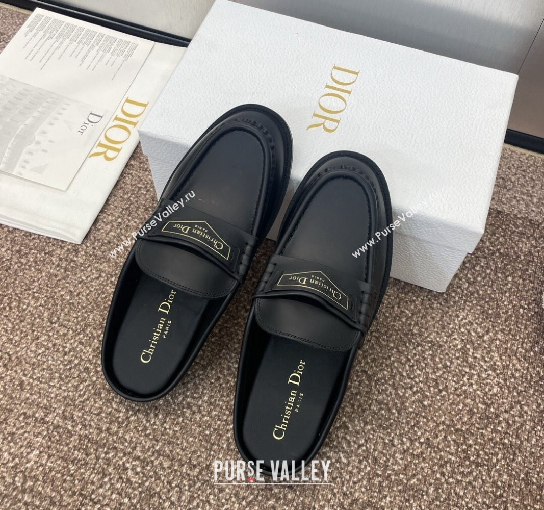 Dior Boy Flat Mules in Calfskin Leather Black 2024 (JC-240930015)