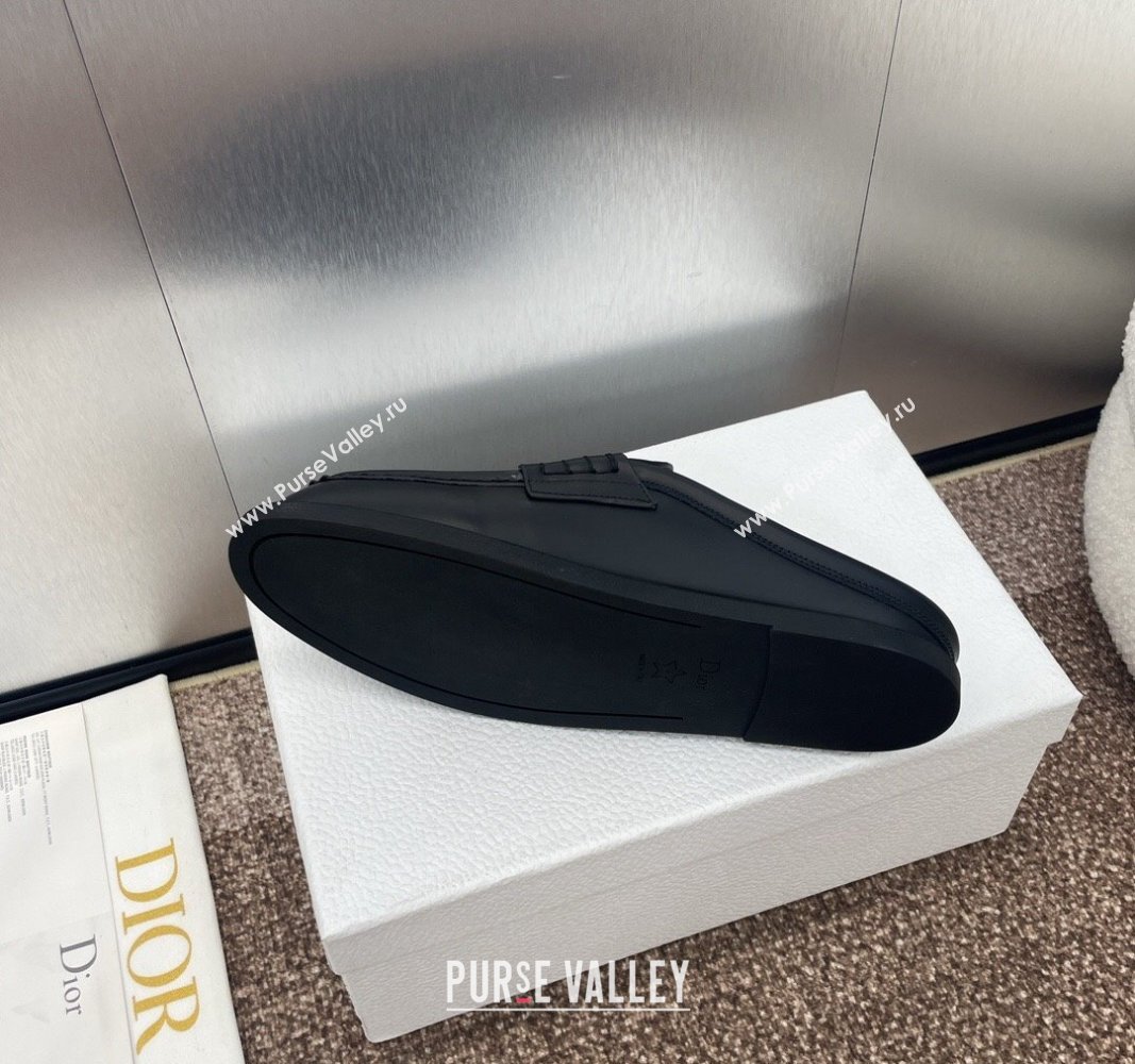 Dior Boy Flat Mules in Calfskin Leather Black 2024 (JC-240930015)