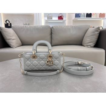 Dior Lady D-Joy Small Bag in Cannage Lambskin Cloud Grey 2024 M0613 (XXG-241031108)