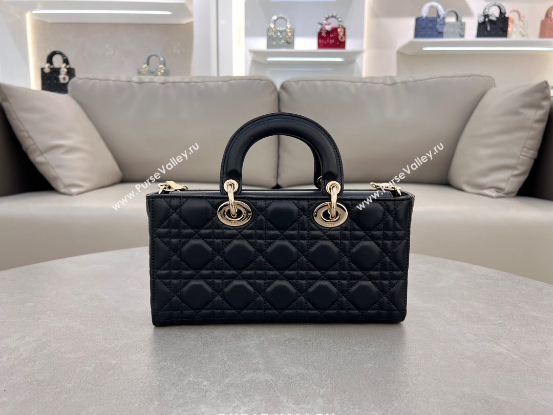 Dior Lady D-Joy Medium Bag in Cannage Lambskin Black 2024 M0540 (XXG-241031105)