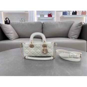 Dior Lady D-Joy Small Bag in Cannage Lambskin White 2024 M0613 (XXG-241031110)