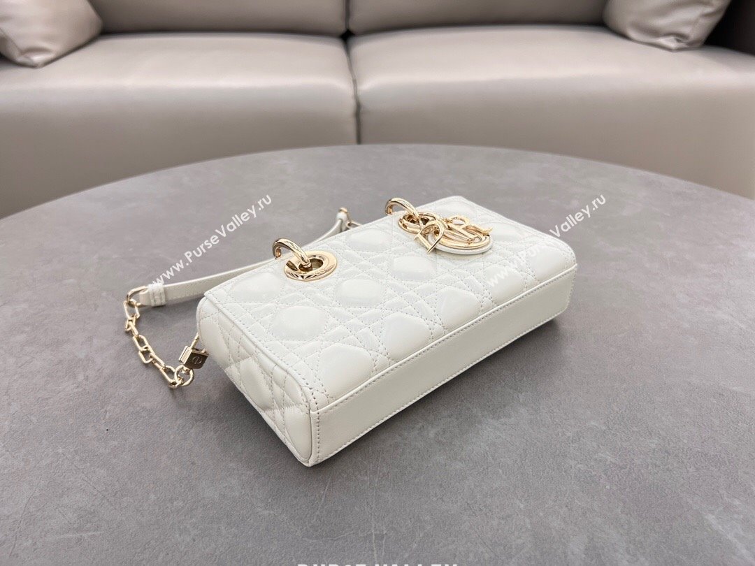 Dior Lady D-Joy Small Bag in Cannage Lambskin White 2024 M0613 (XXG-241031110)