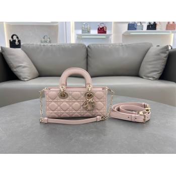 Dior Lady D-Joy Small Bag in Cannage Lambskin Blush Pink 2024 M0613 (XXG-241031111)