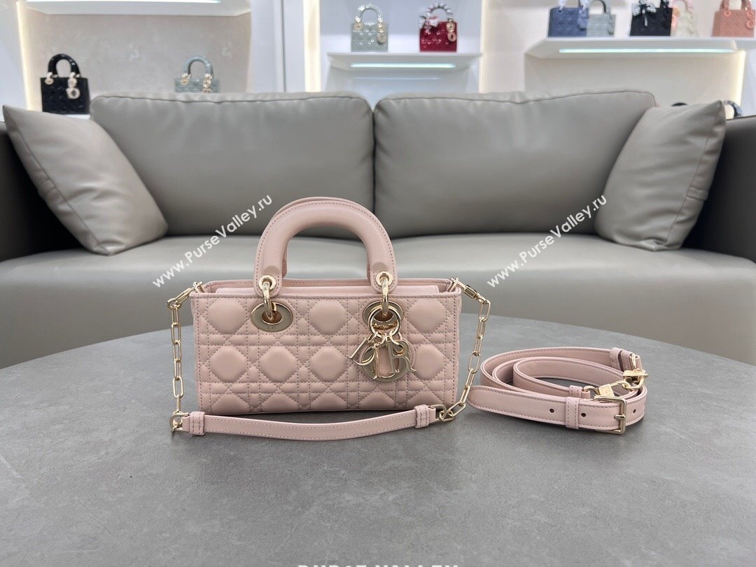 Dior Lady D-Joy Small Bag in Cannage Lambskin Blush Pink 2024 M0613 (XXG-241031111)