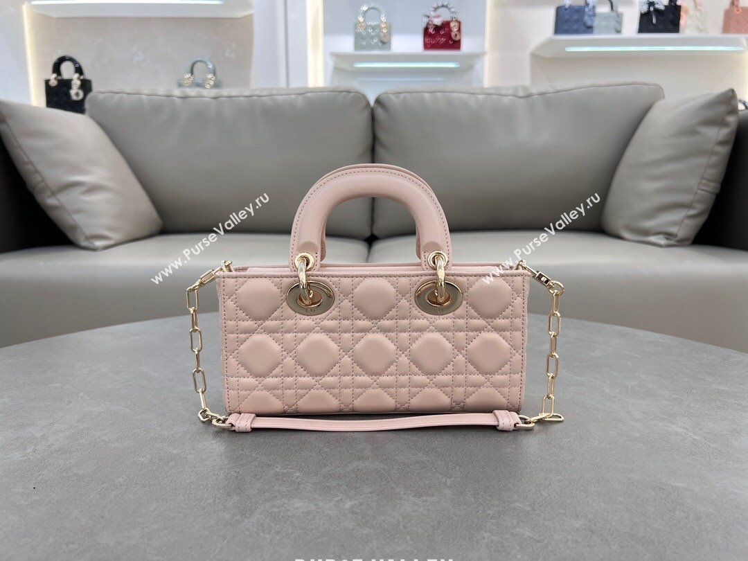 Dior Lady D-Joy Small Bag in Cannage Lambskin Blush Pink 2024 M0613 (XXG-241031111)