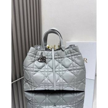 Dior Large Toujours Tote bag in Macrocannage Calfskin Cloud Grey 2024 (XXG-241101109)